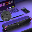 Pulse Techno Things™— Soundbar Bluetooth Portátil para PC e Setup Gamer