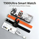 Smartwatch T900 A prova d'água + Pulseira de brinde